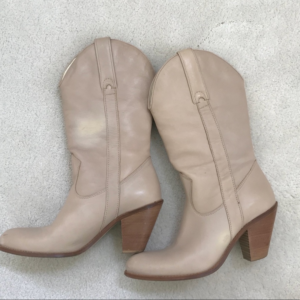Jessica Simpson cream boots